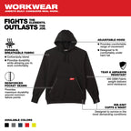 COTON OUATÉ MILWAUKEE HEAVY DUTY (NOIR - 2XLARGE)