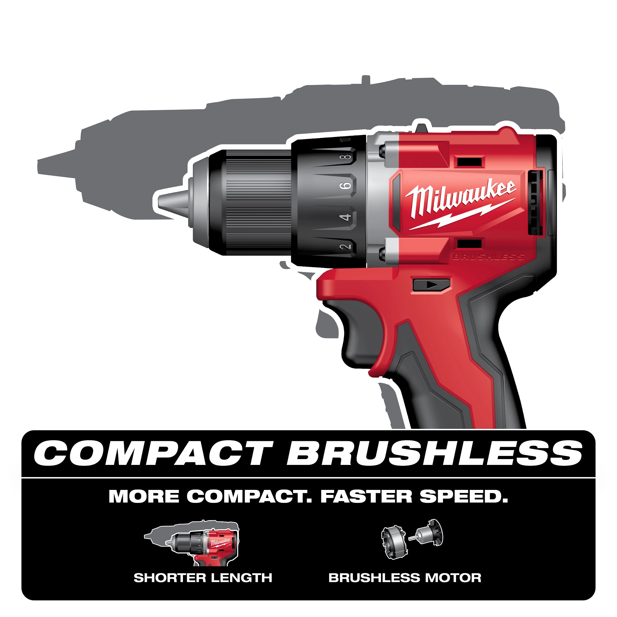 PERCEUSE-VISSEUSE 1/2'' COMPACTE M18 BRUSHLESS