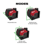 ENSEMBLE NIVEAU LASER À FAISCEAU VERT ET POINTS D'APLOMB M12