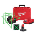 M12 360° 3-PLANE GREEN LASER LEVEL KIT