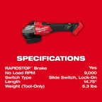 M18 FUEL 4-1/2" / 6" SLIDING ANGLE GRINDER