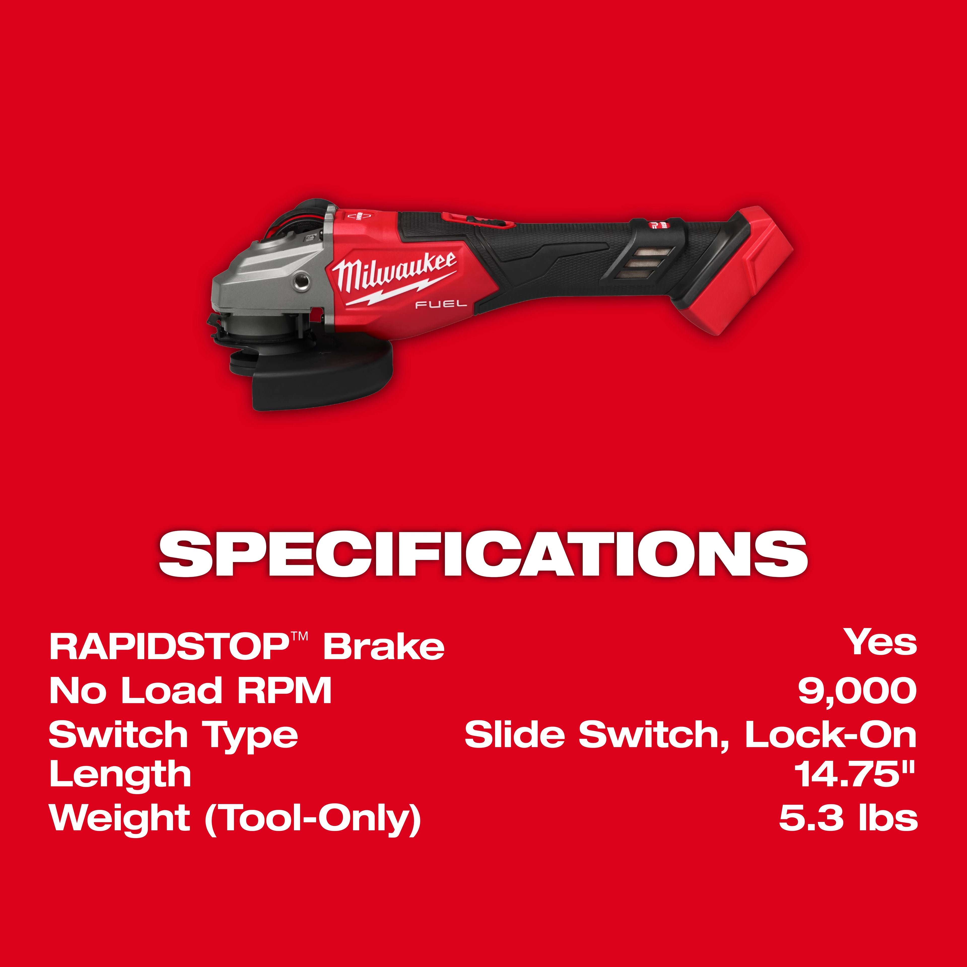 M18 FUEL 4-1/2" / 6" SLIDING ANGLE GRINDER