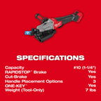 COUPE-BARRE D'ARMATURE 1-1/4'' M18 FUEL BRUSHLESS