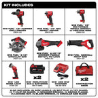 M18 FUEL BRUSHLESS 7-TOOL COMBO KIT (XC5.0)