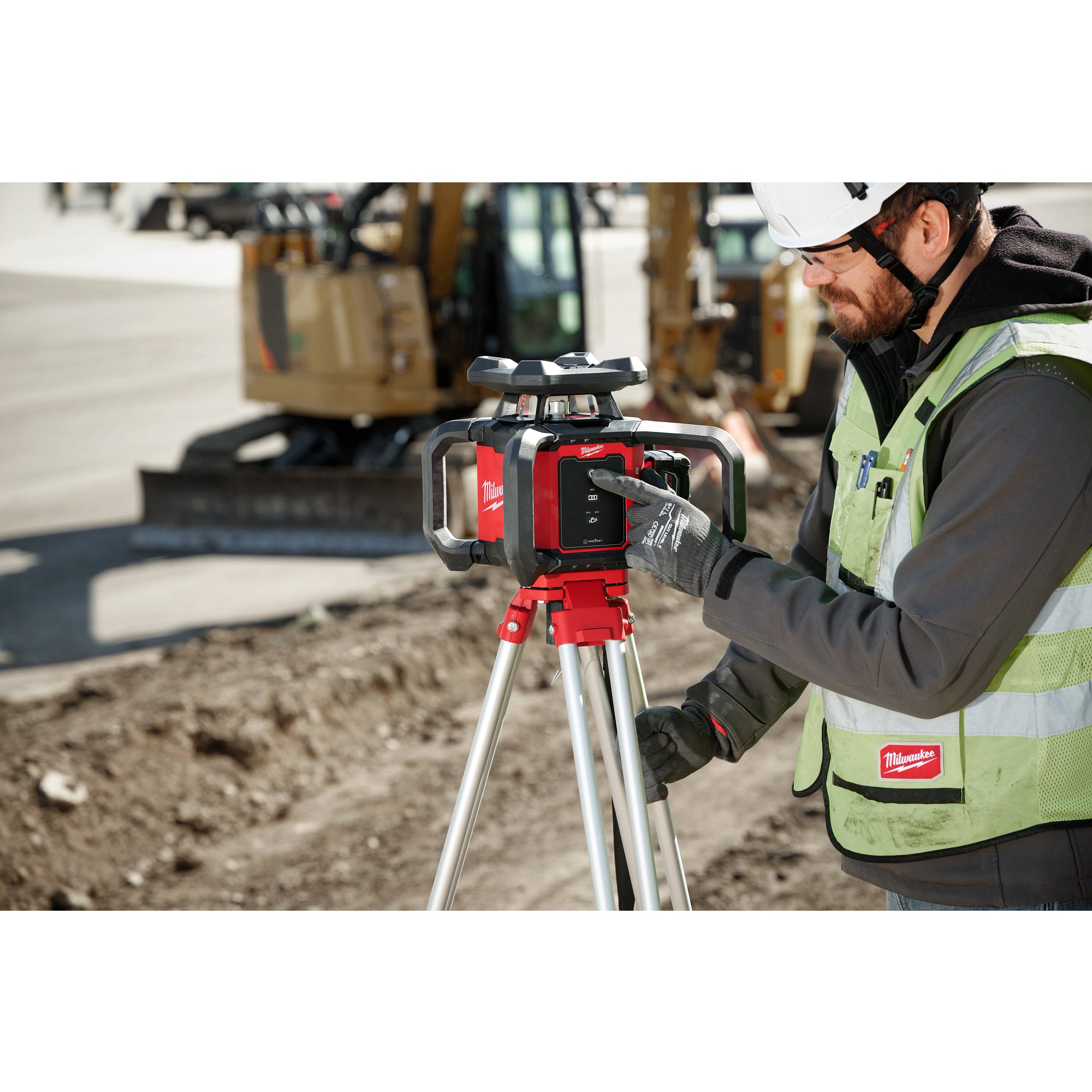 ENSEMBLE NIVEAU LASER ROTATIF ROUGE M18 (RÉCEPTEUR)
