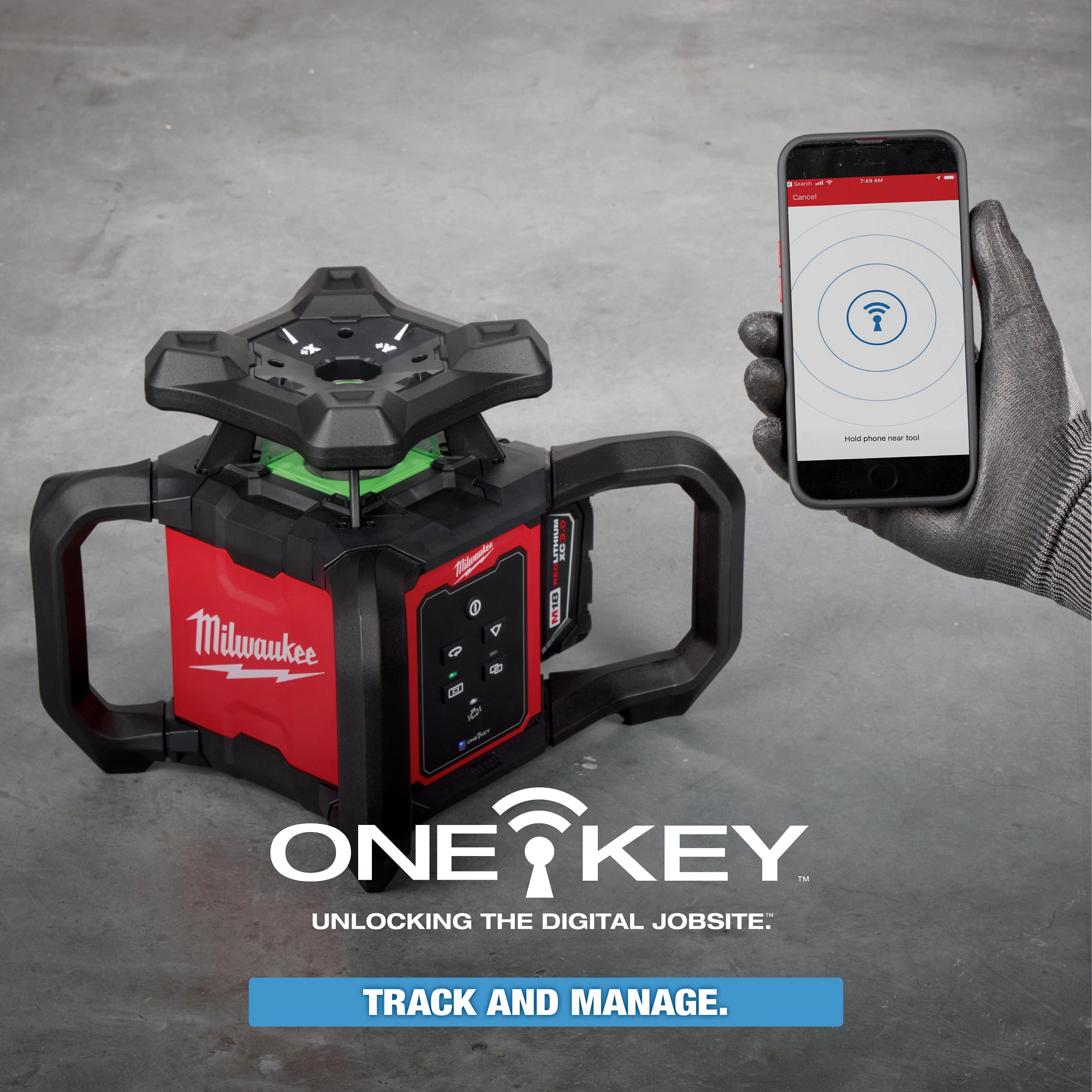 M18 GREEN ROTARY LASER LEVEL KIT (RECEIVER & TRIPOD)