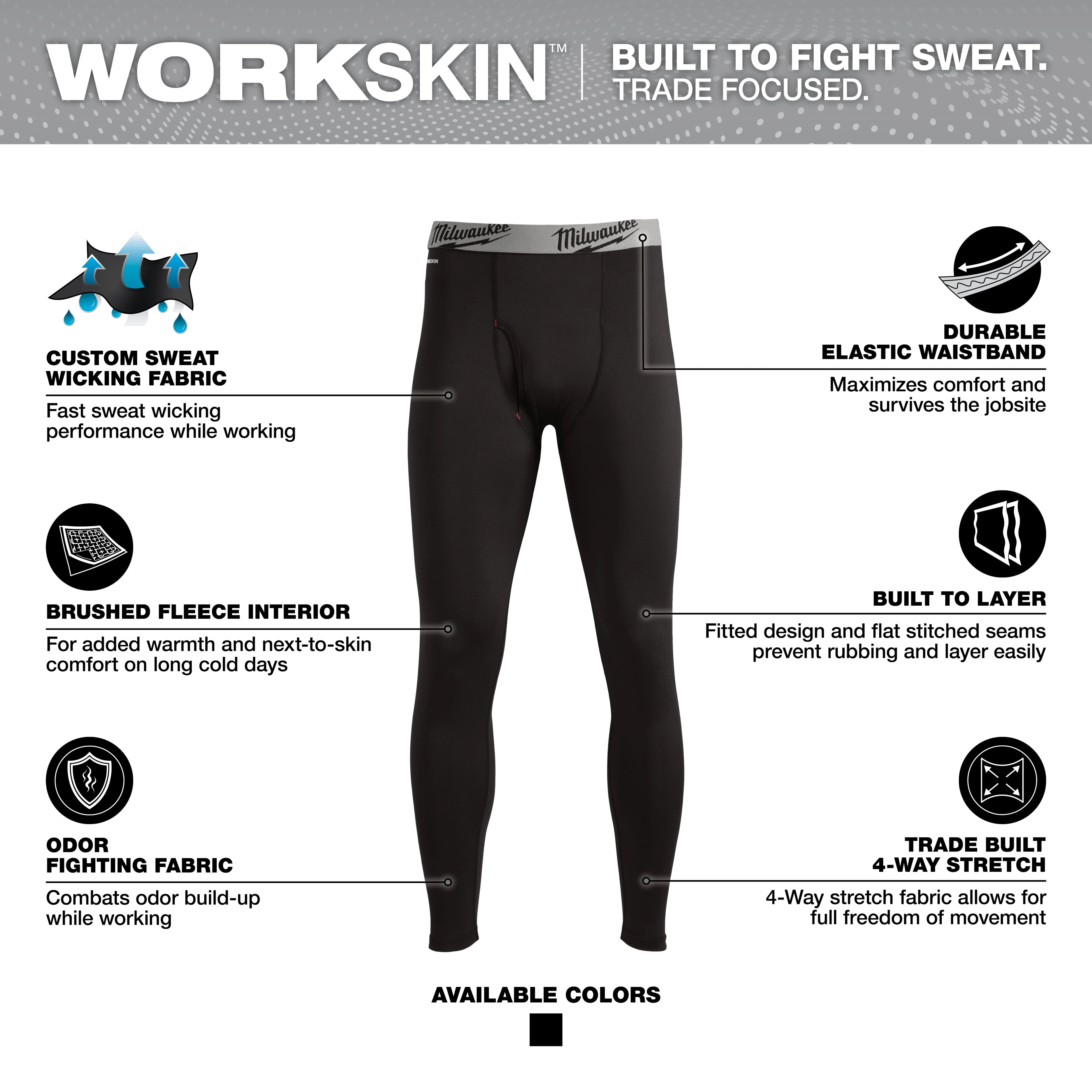 PANTALON - COUCHE DE BASE (NOIR - LARGE)