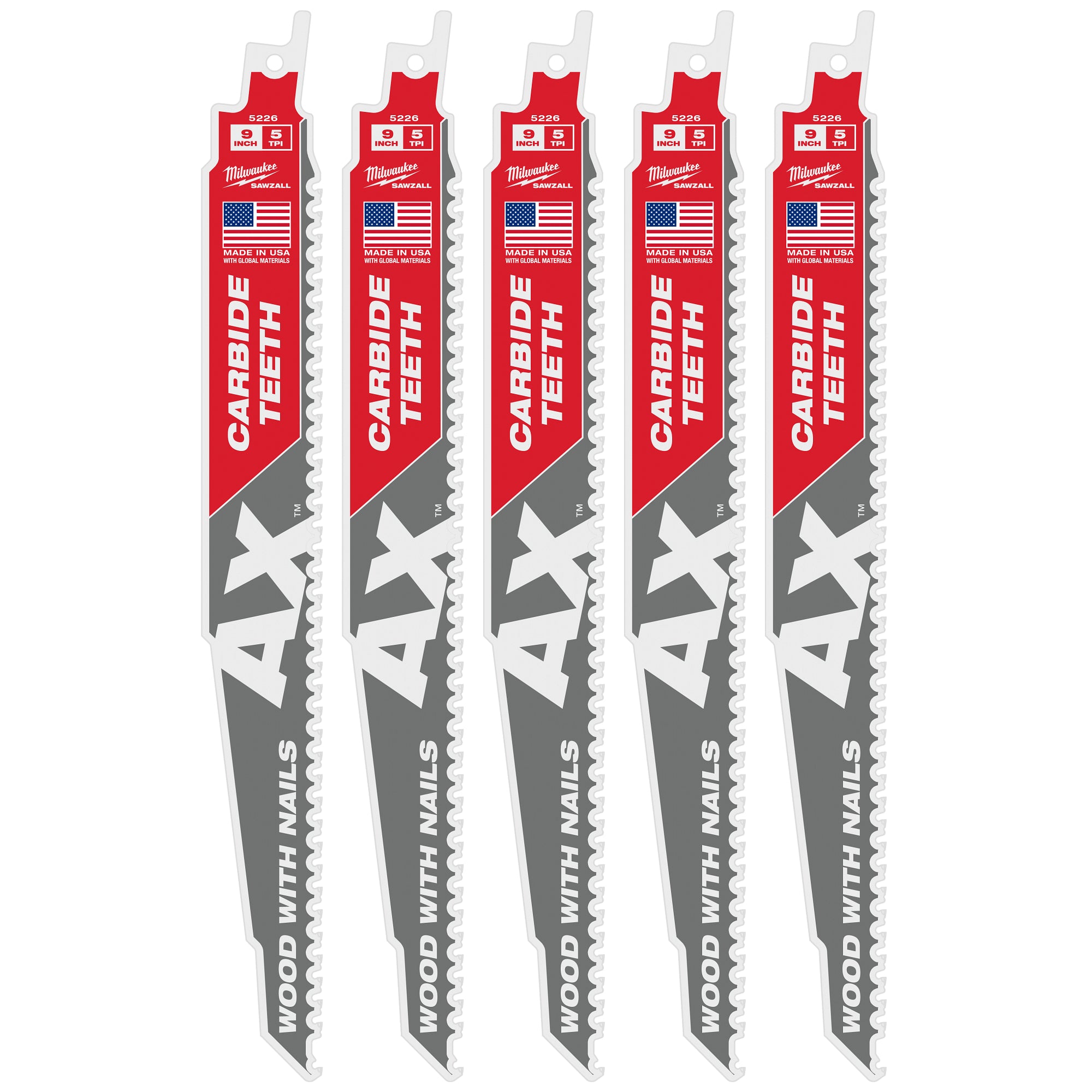 LAME SCIE ALTERNATIVE 9'' CARBURE BOIS/CLOUS THE AX (PQT 5)