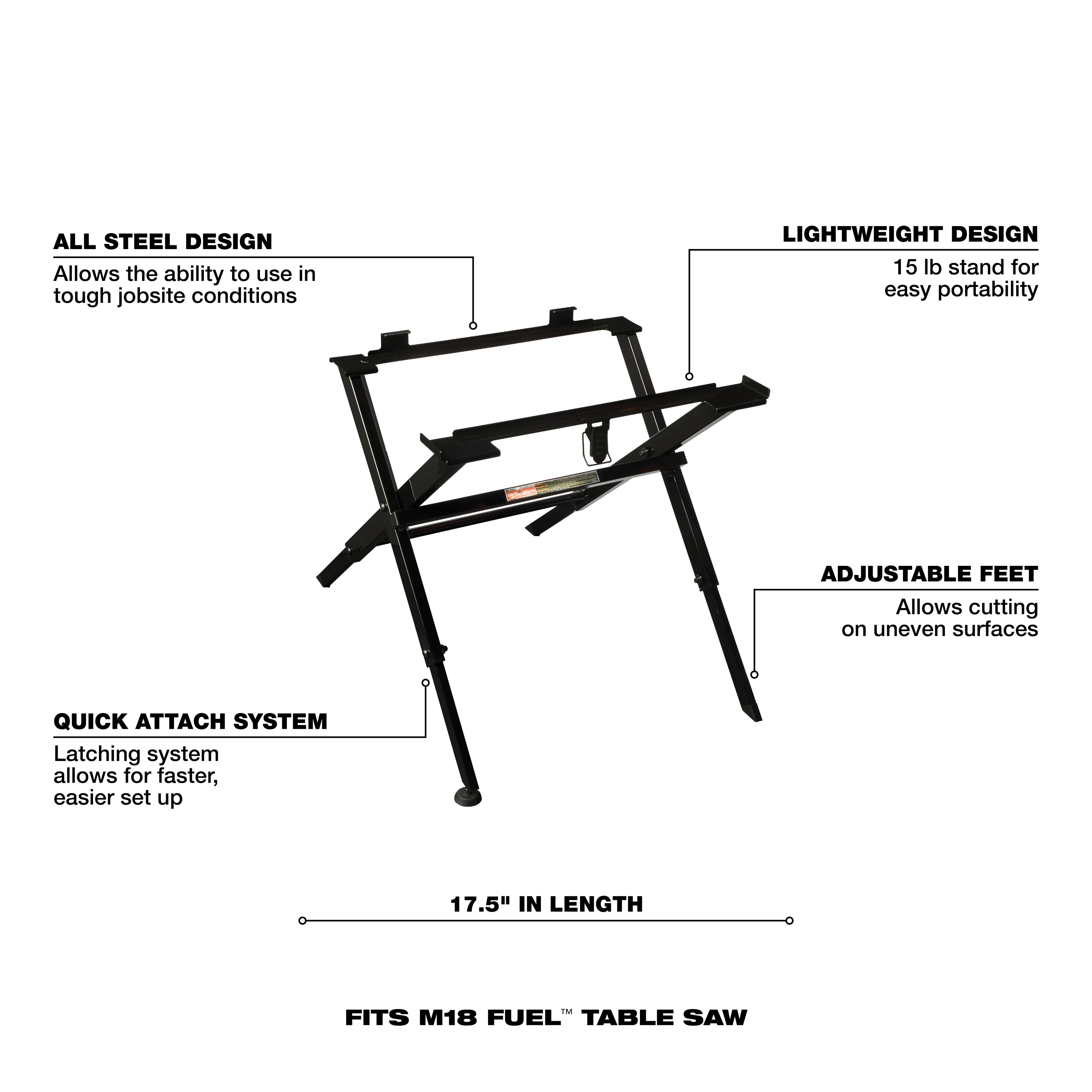 SUPPORT PLIABLE POUR BANC DE SCIE