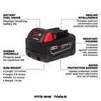 BATTERIE 5.0AH M18 REDLITHIUM XC5.0