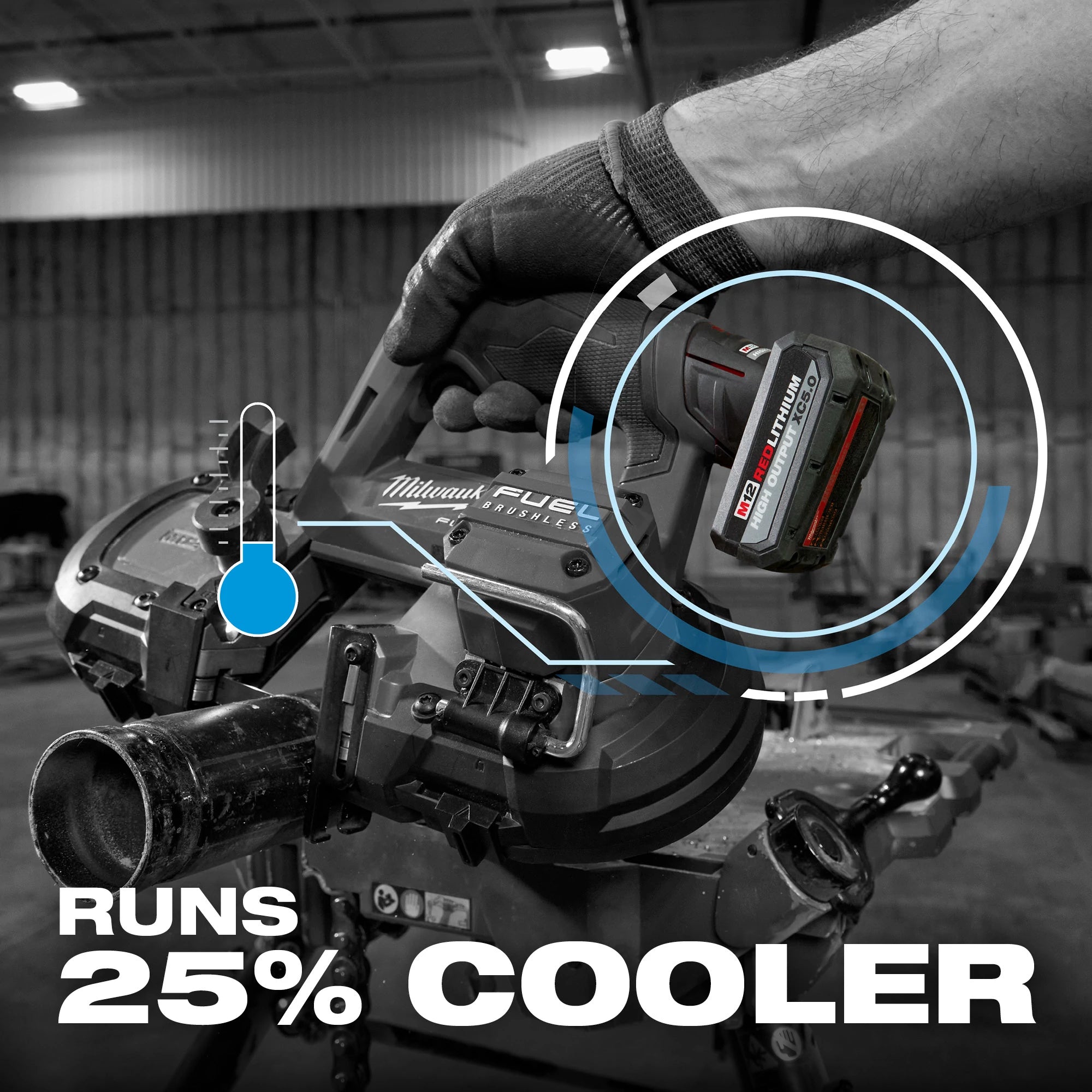 M12 REDLITHIUM HIGH OUTPUT XC5.0 5.0AH BATTERY