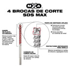 MÈCHE SDS-MAX 1/2'' X 8'' X 13'' - 4 TRANCHANTS