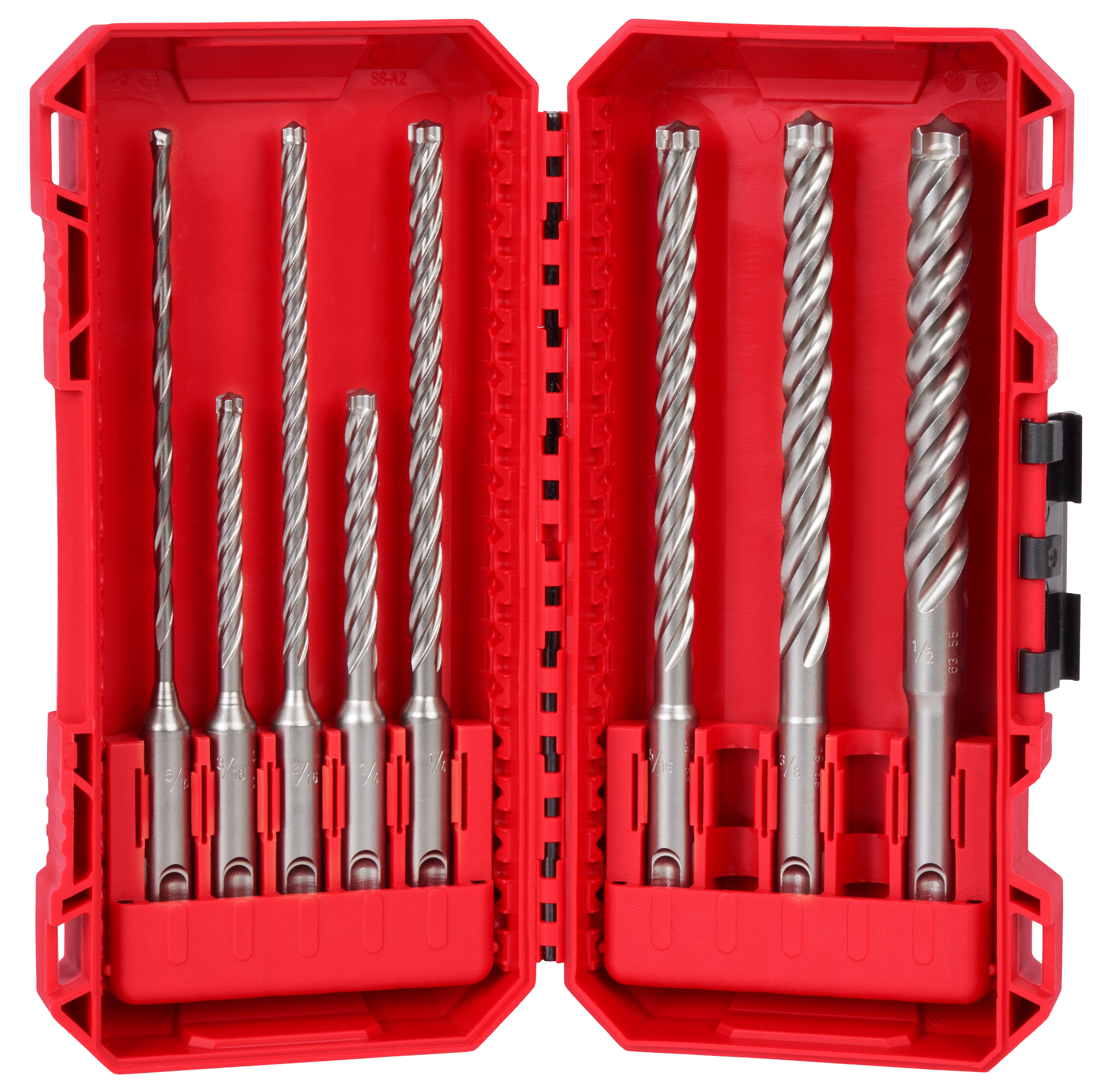 ENSEMBLE 8 MCX MÈCHES À BÉTON SDS+ 4 TRANCHANTS