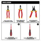 ENSEMBLE DE 5 OUTILS À MAIN ISOLÉS 1000V