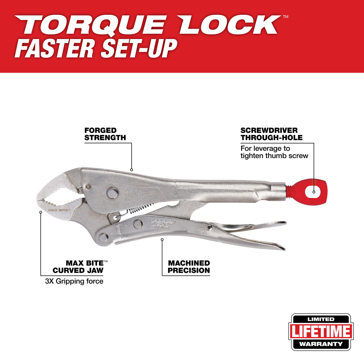MAXBITE 7" CURVED JAW LOCKING PLIERS