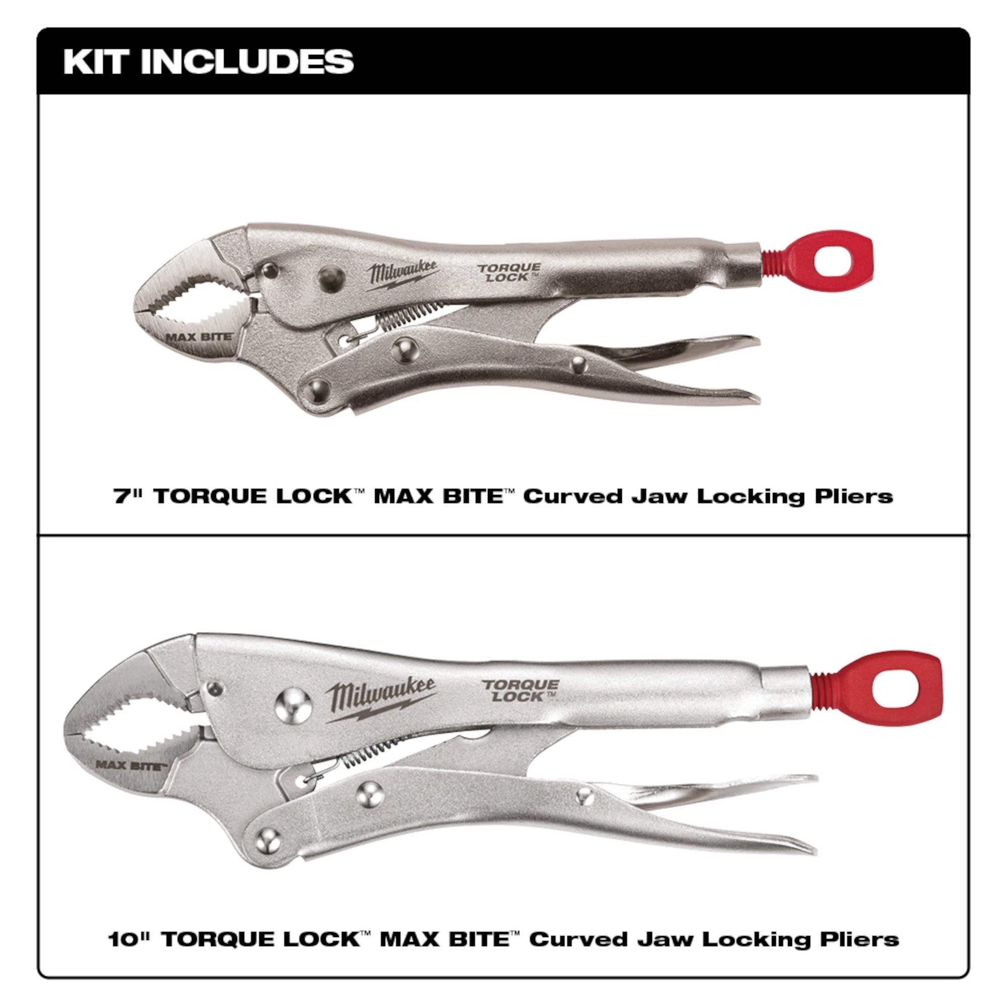 ENSEMBLE PINCE DE VERROUILLAGE MAXBITE 7'' & 10''