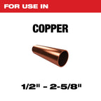 COUPE-TUBES POUR CUIVRE À AJUSTEMENT RAPIDE DE 2-1/2''