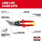 OFFSET AVIATION SNIPS, STRAIGHT CUT (YELLOW)