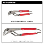 6" & 10" STRAIGHT JAW PLIER SET (PK OF 2)