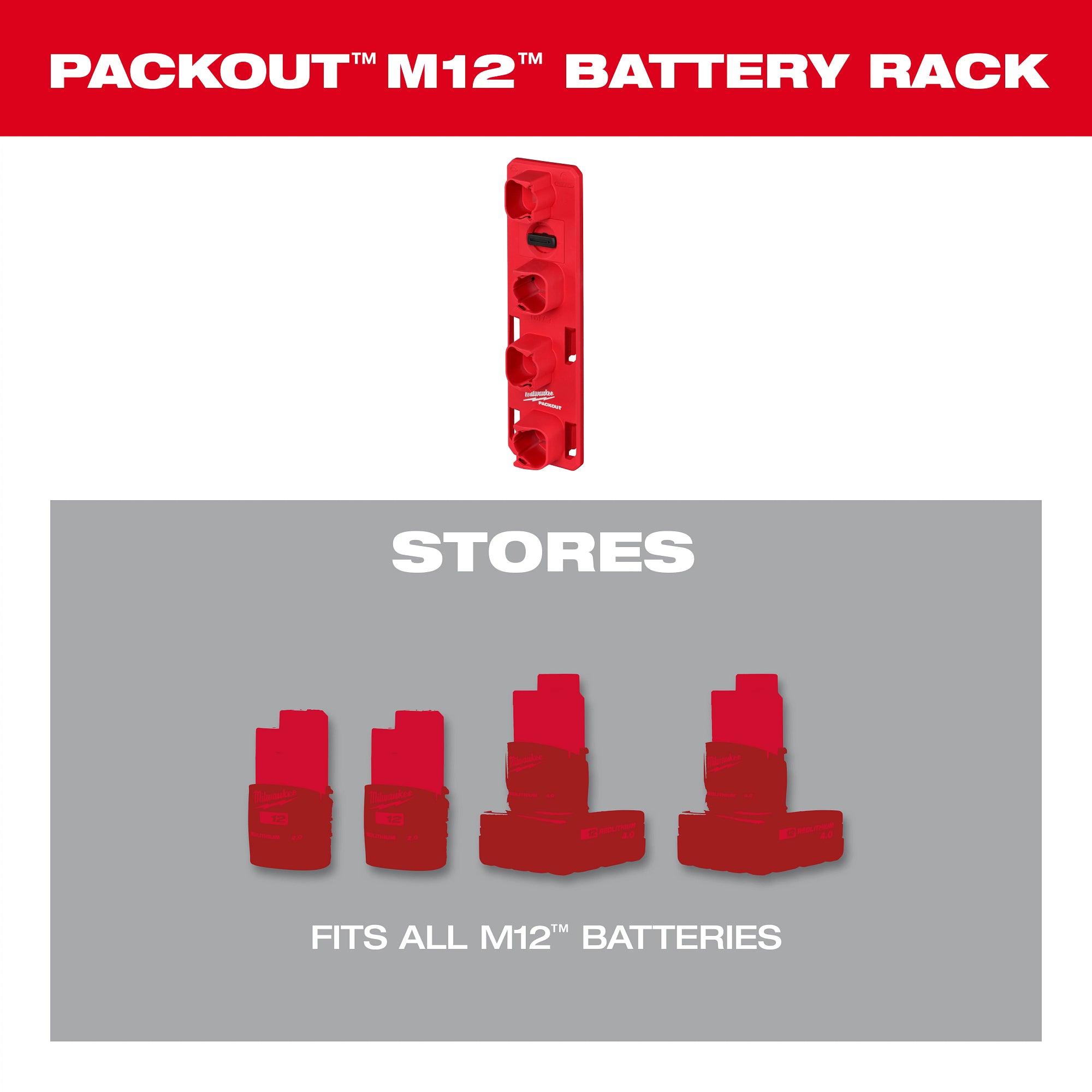 SUPPORT DE BATTERIE M12 PACKOUT