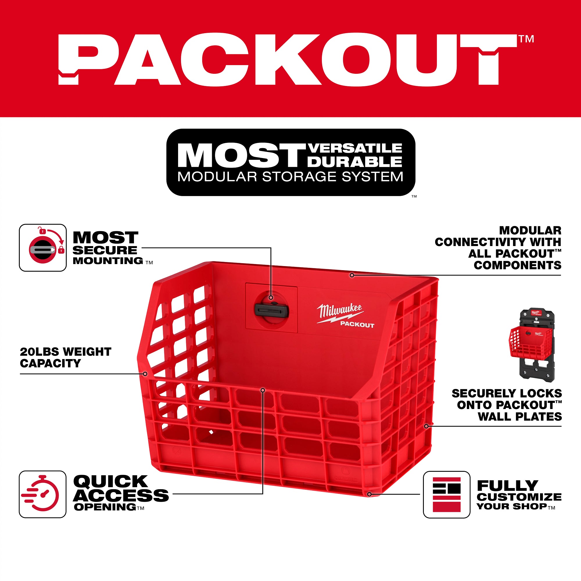 PANIER MURAL COMPACT PACKOUT