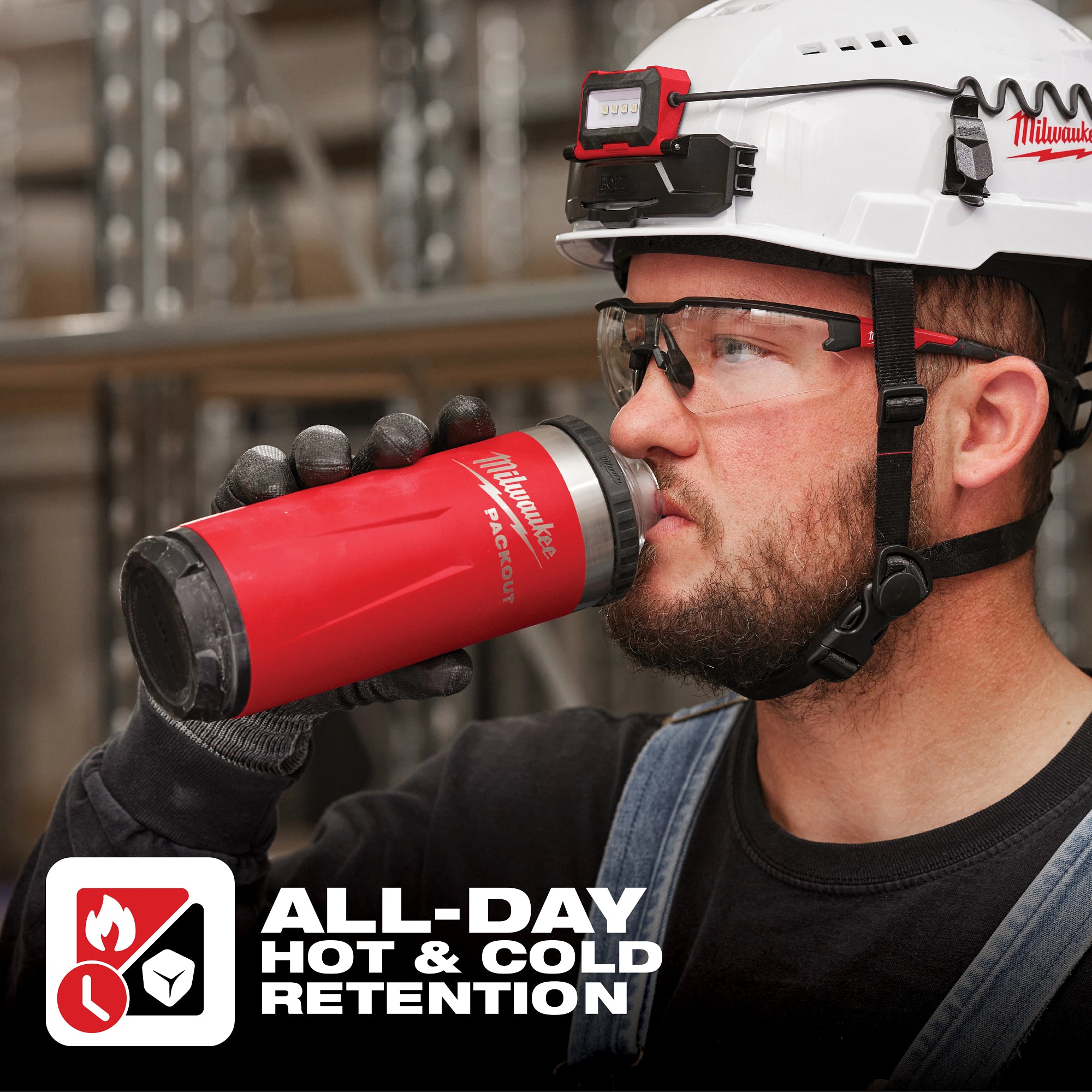 PACKOUT 18oz RED INSULATED BOTTLE