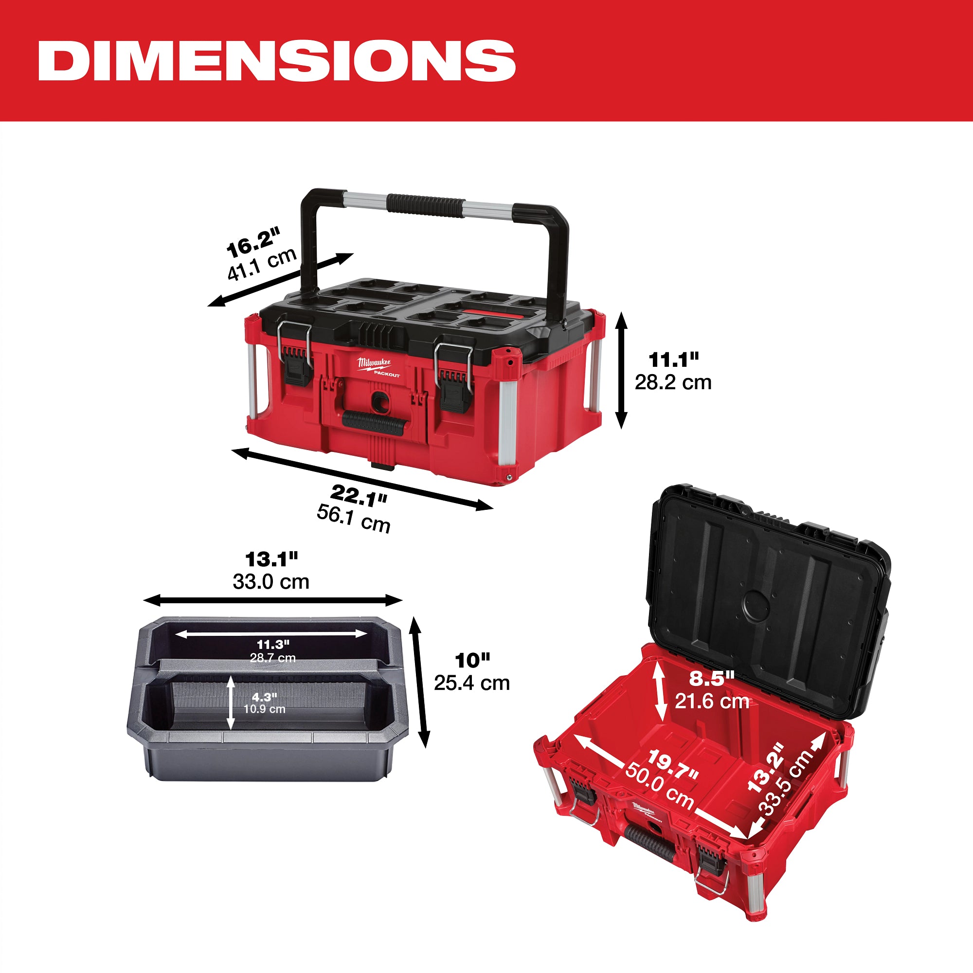 BOÎTE À OUTILS 22'' PACKOUT - LARGE