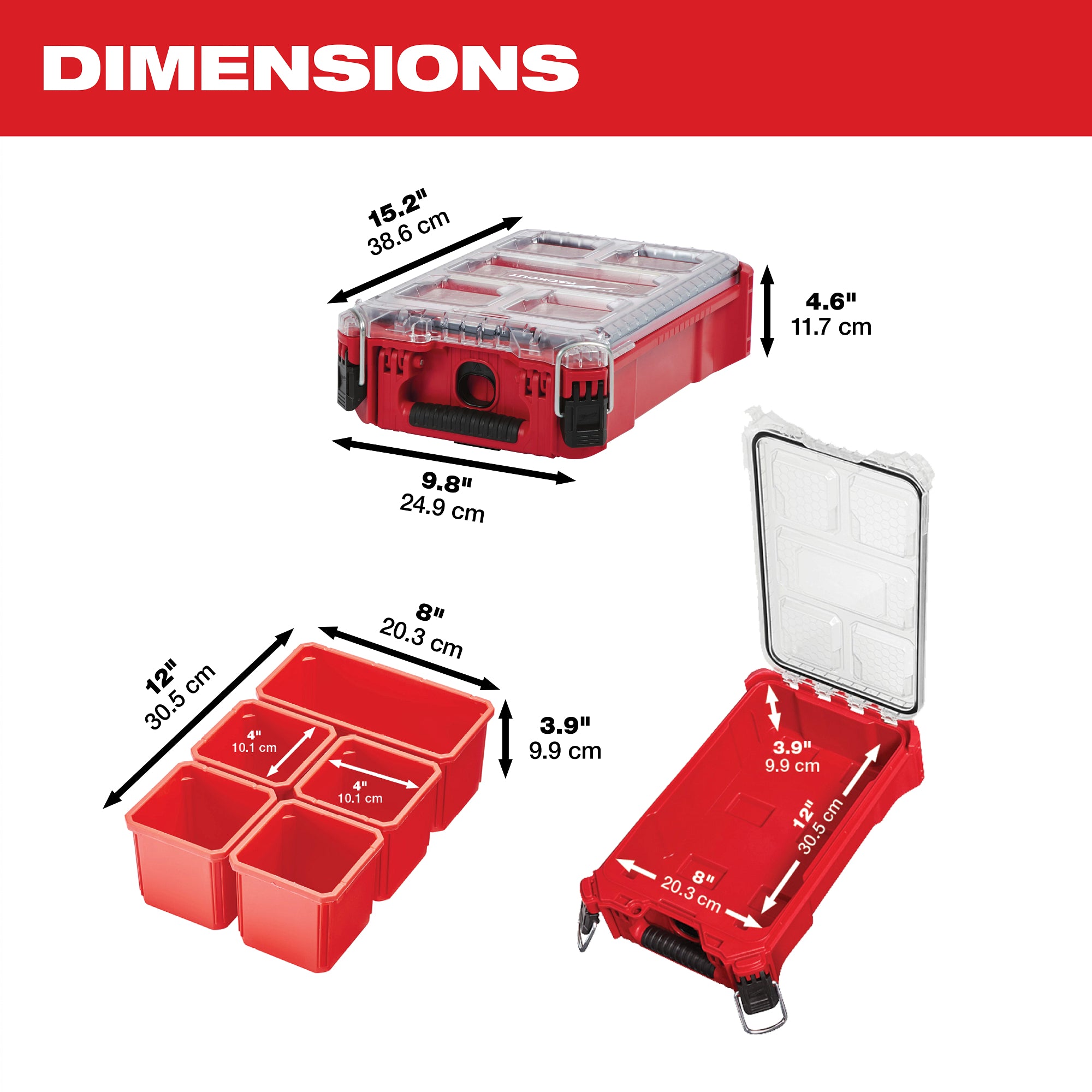 COFFRE À COMPARTIMENT COMPACT 10'' PACKOUT