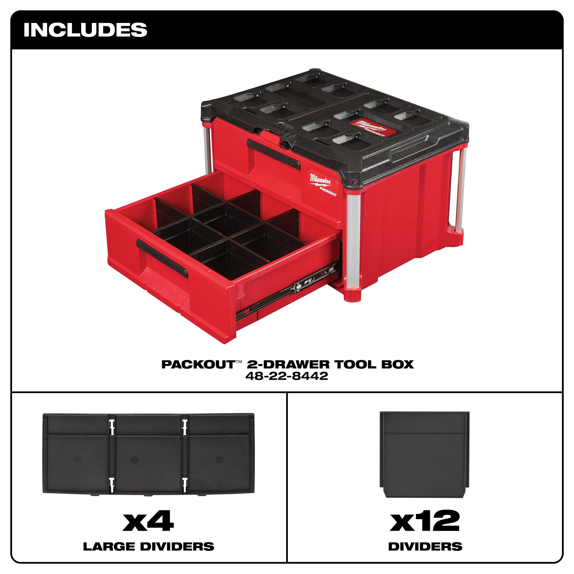 BOÎTE À OUTILS 22'' PACKOUT - 2 TIROIRS