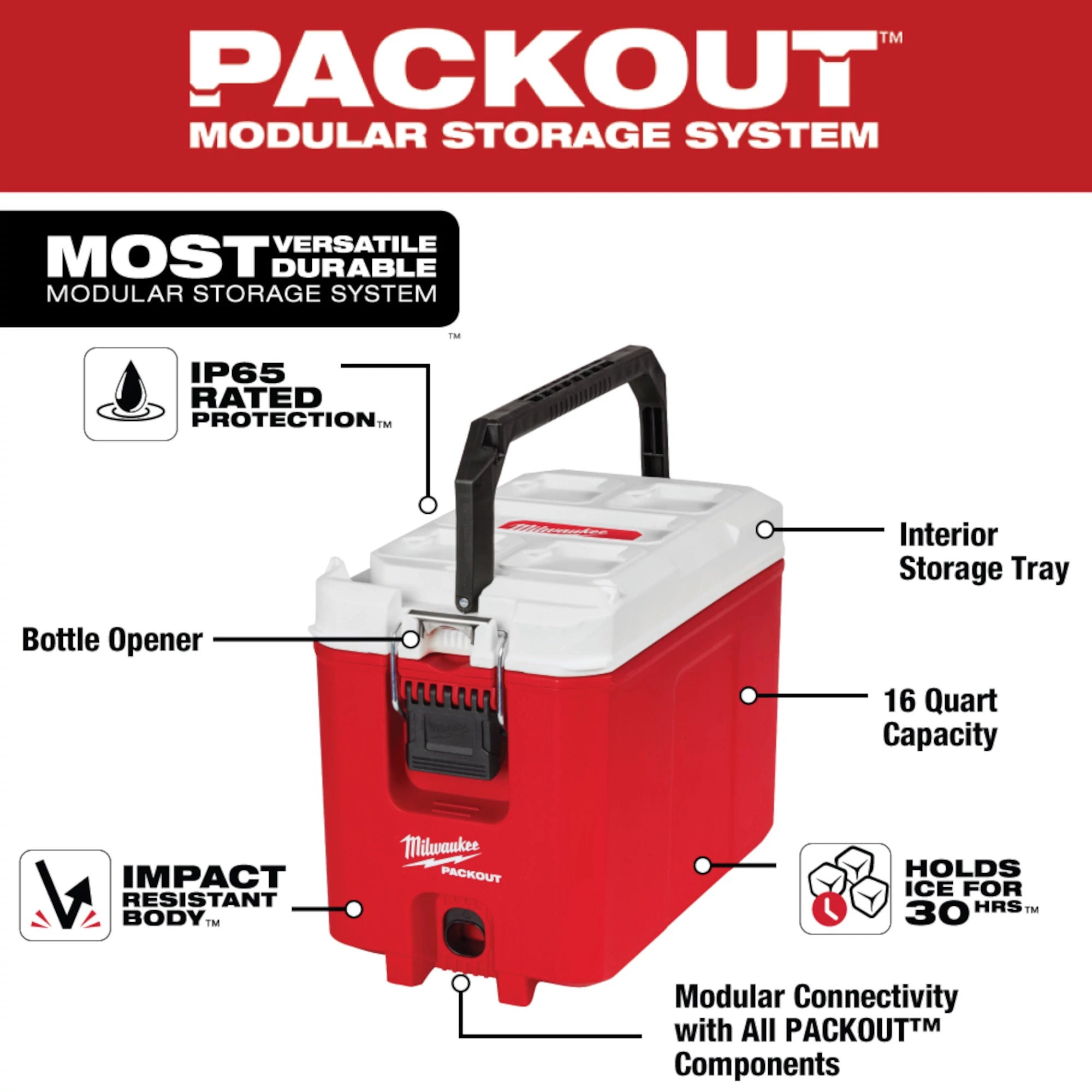 GLACIÈRE 10'' PACKOUT COMPACTE 16QT