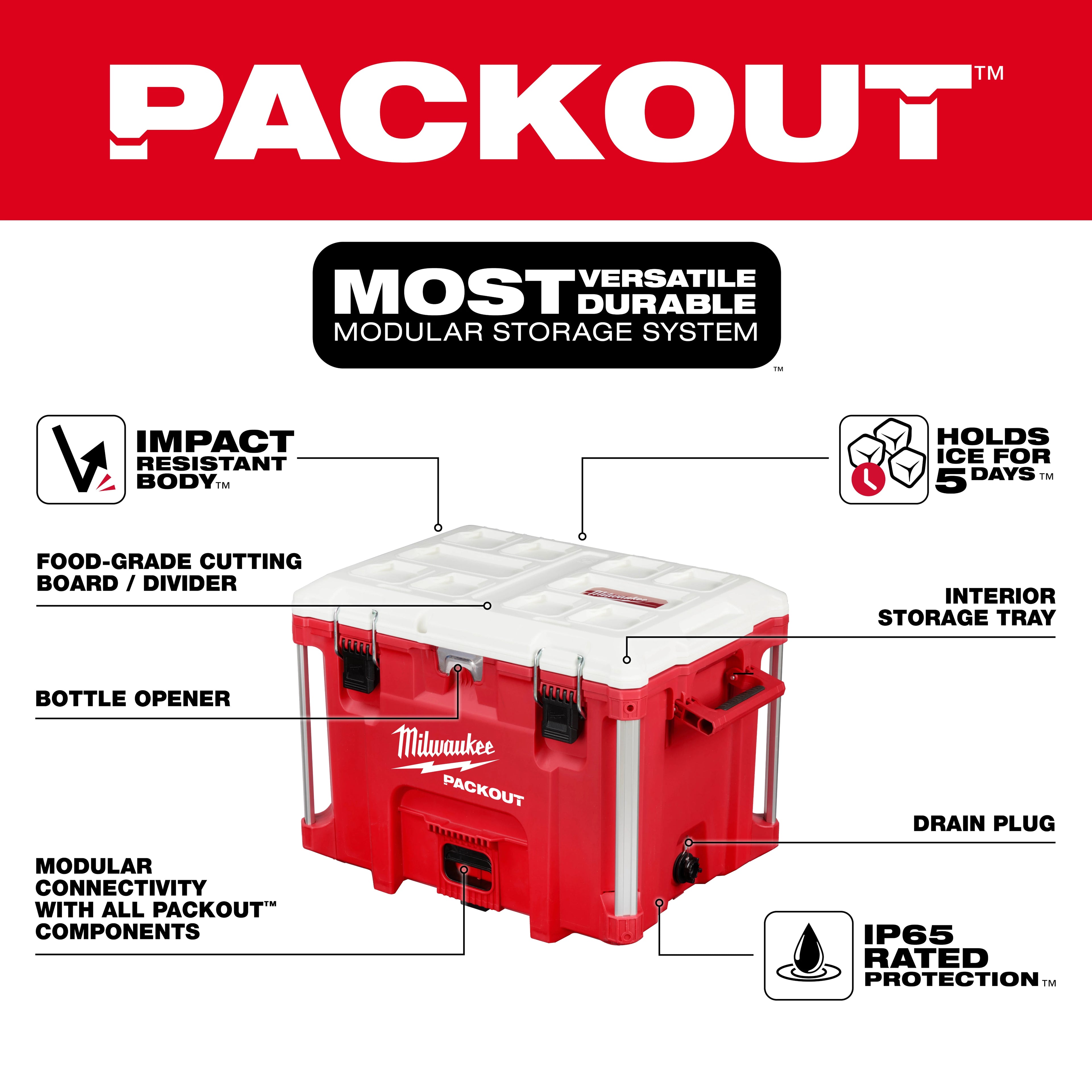 GLACIÈRE 22'' PACKOUT EXTRA-LARGE 40QT