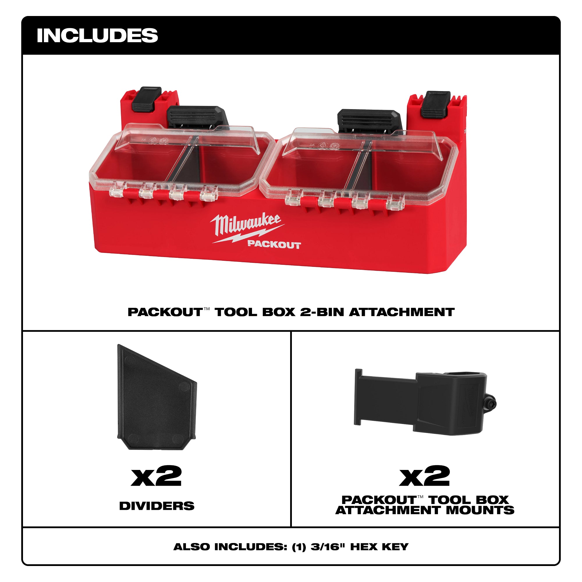 ACCESSOIRE À 2 BACS POUR PACKOUT