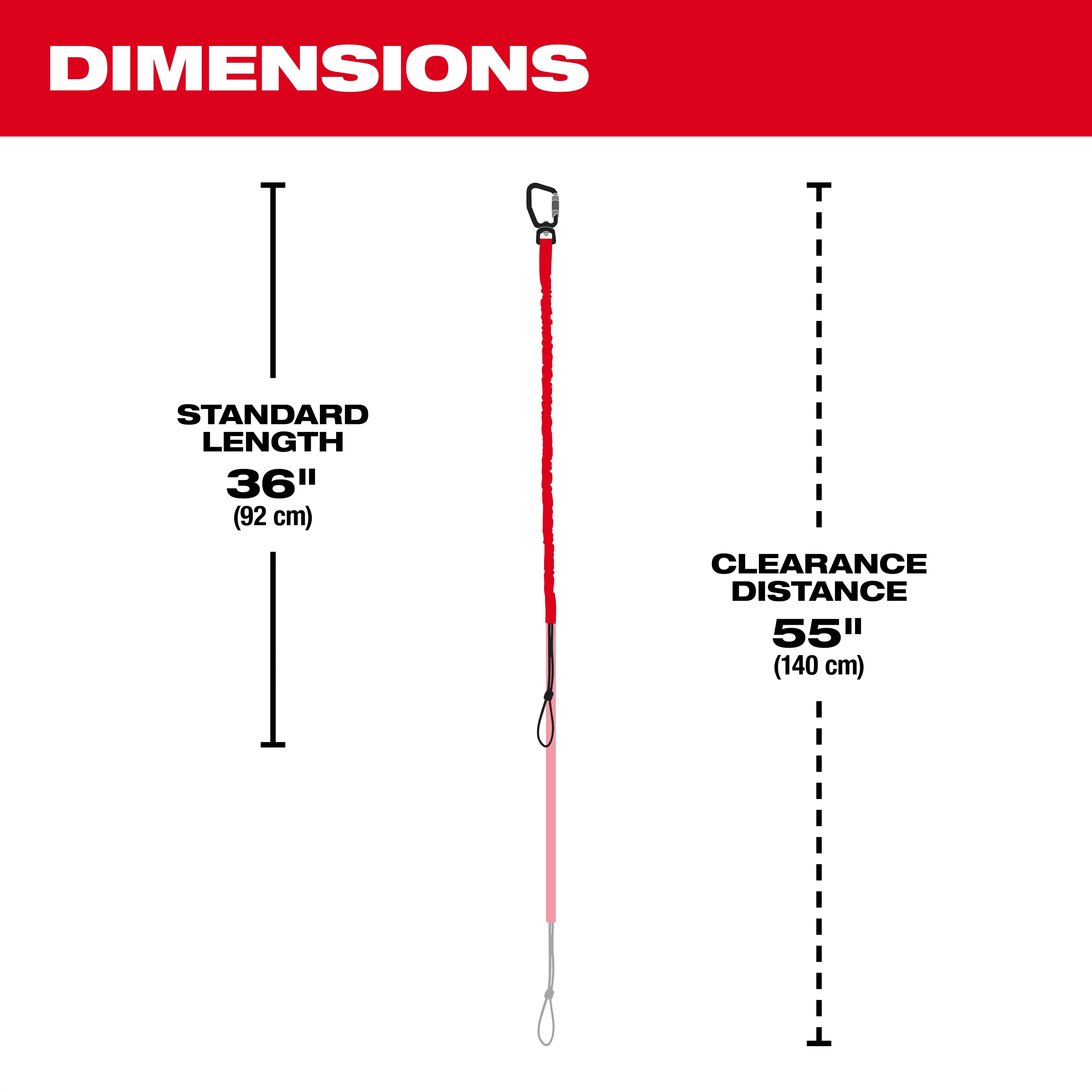 CORDON DE SÉCURITÉ 36'' POUR OUTILS ( 10 LBS )