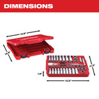 ENSEMBLE DE 47 DOUILLES ET CLIQUET 1/2'' SAE/METRIC