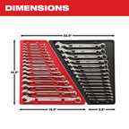 SET OF 15 METRIC COMBINATION WRENCHES