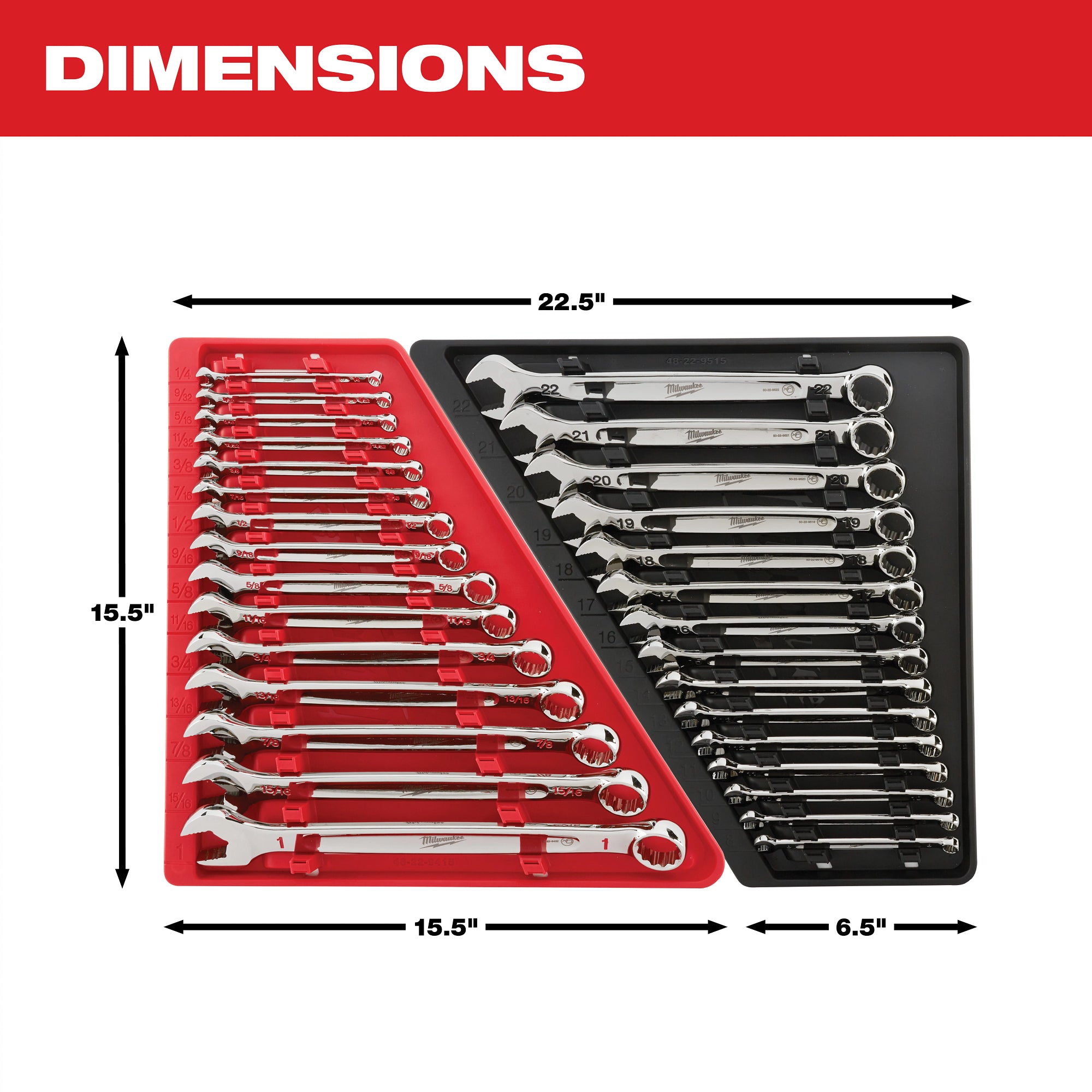 SET OF 15 METRIC COMBINATION WRENCHES