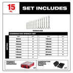 ENSEMBLE DE 15 CLÉS MIXTES MÉTRIQUE PACKOUT