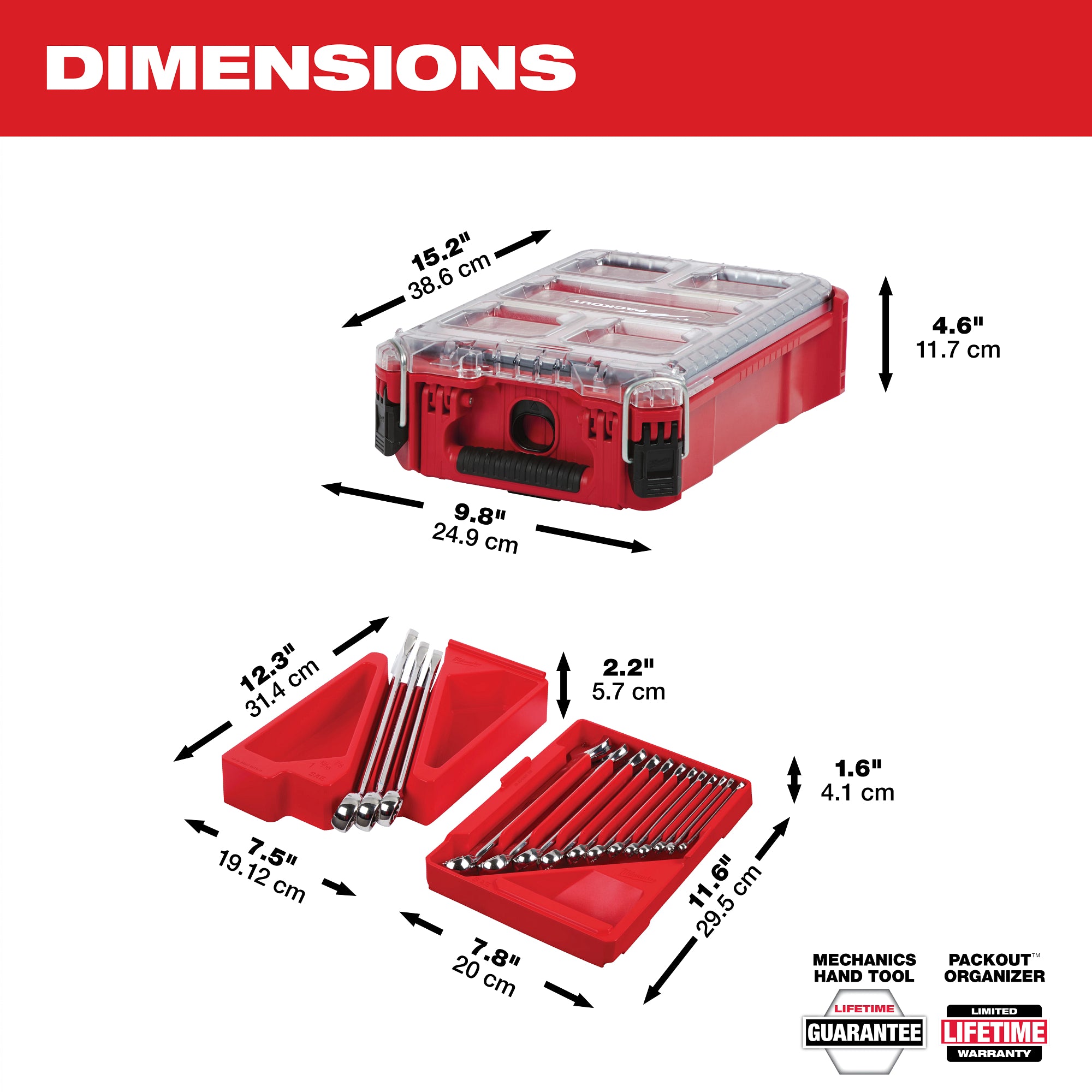 SET OF 15 SAE COMBINATION WRENCHES PACKOUT