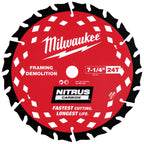 LAME 7-1/4'' X 24 DENTS À CHARPENTE NITRUS
