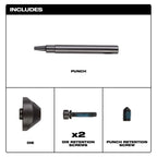 PUNCH & DIE SET FOR 16GA. NIBBLER 2476-20 M12 FUEL