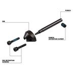 PUNCH & DIE SET FOR 16GA. NIBBLER 2476-20 M12 FUEL