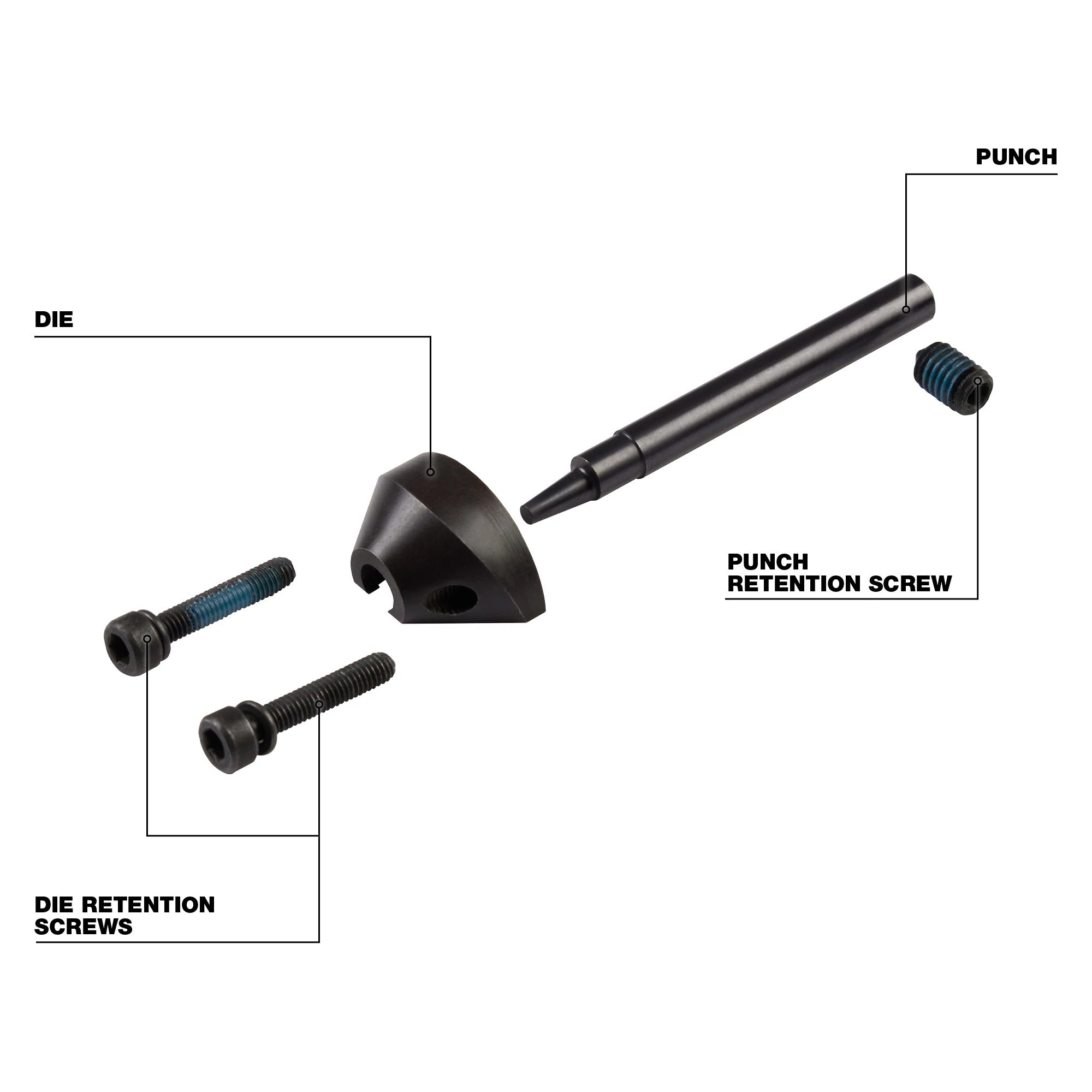 ENSEMBLE PUNCH & DIE POUR GRIGNOTEUSE 16GA. 2476-20 M12 FUEL