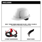 CASQUE DE SÉCURITÉ BLANC BOLT TYPE 1 REBORD AVANT CLASSE E