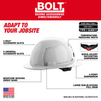 CASQUE DE SÉCURITÉ NOIR BOLT TYPE 1 REBORD COMPLET CLASSE C