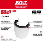 VISIÈRE DE PROTECTION CLAIRE COMPLÈTE POUR CASQUE BOLT