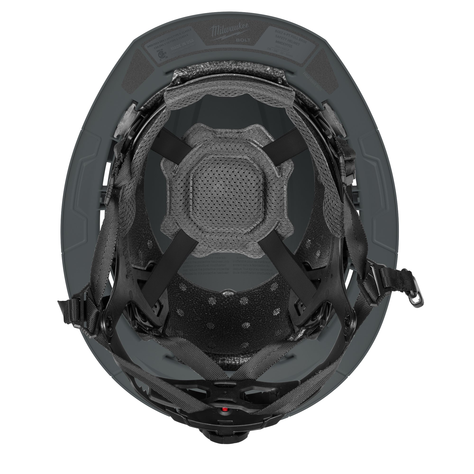 CASQUE DE SÉCURITÉ GRIS BOLT TYPE 2 REBORD COMPLET CLASSE E