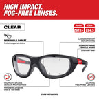 LUNETTE DE SÉCURITÉ CLAIRE ANTIBUÉE AVEC JOINT D'ÉTANCHÉITÉ
