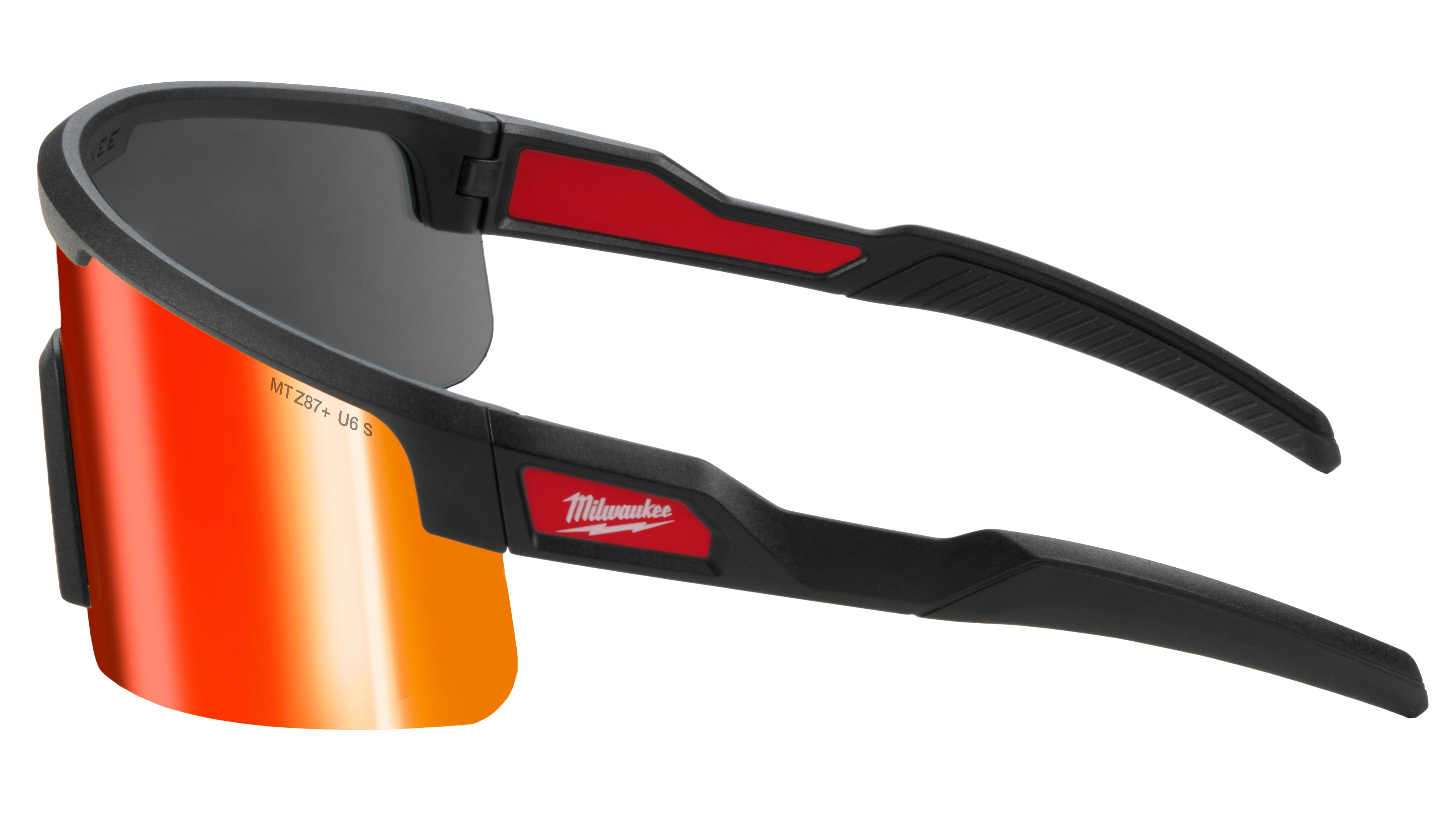 LUNETTE DE SÉCURITÉ ENVELOPPANTE – MIROIR ROUGE