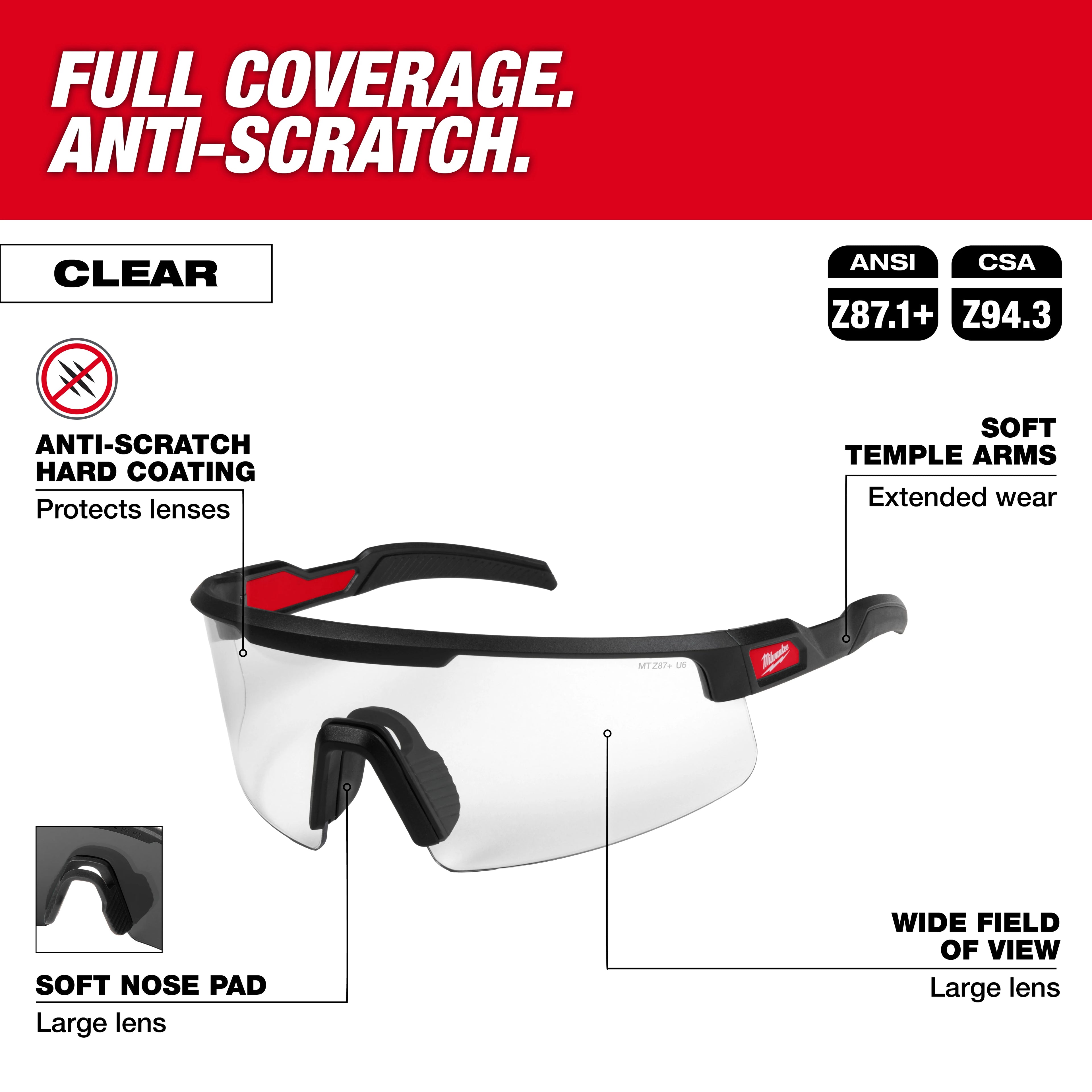 LUNETTE DE SÉCURITÉ ENVELOPPANTE – CLAIRE