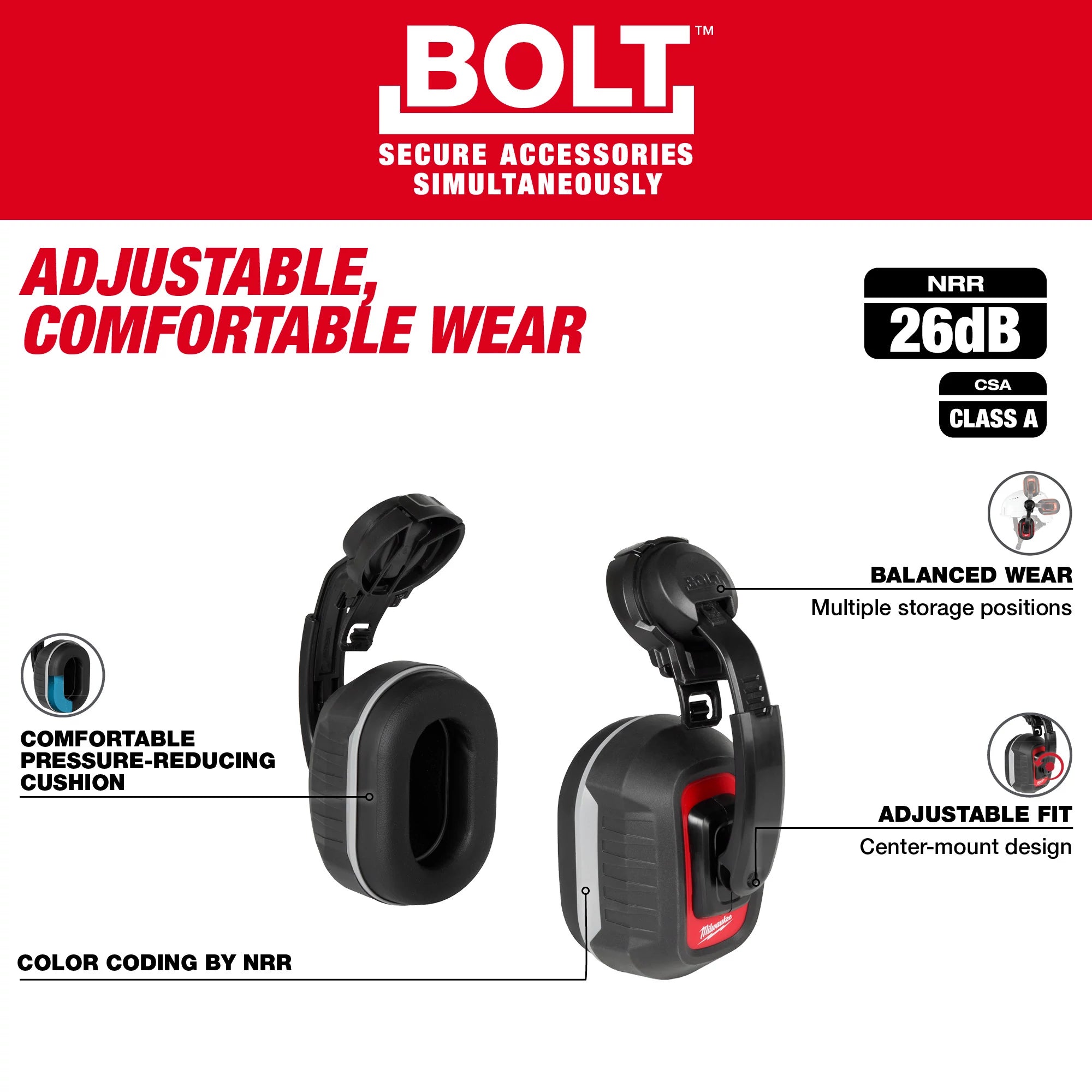 PROTECTION AUDITIVE POUR CASQUE BOLT 26DB